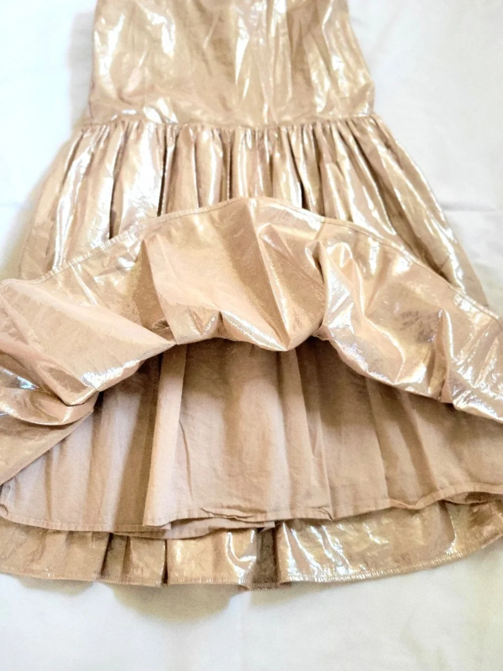 NWOT Gap Tiered Metallic Gold Girl's Dress - XXL (14-16)